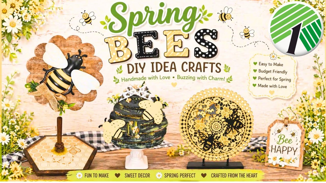 *Must See* Dollar Tree Inspired Spring into the Bee DIYs Series Part 4 #dollartreediy #bees #crafts