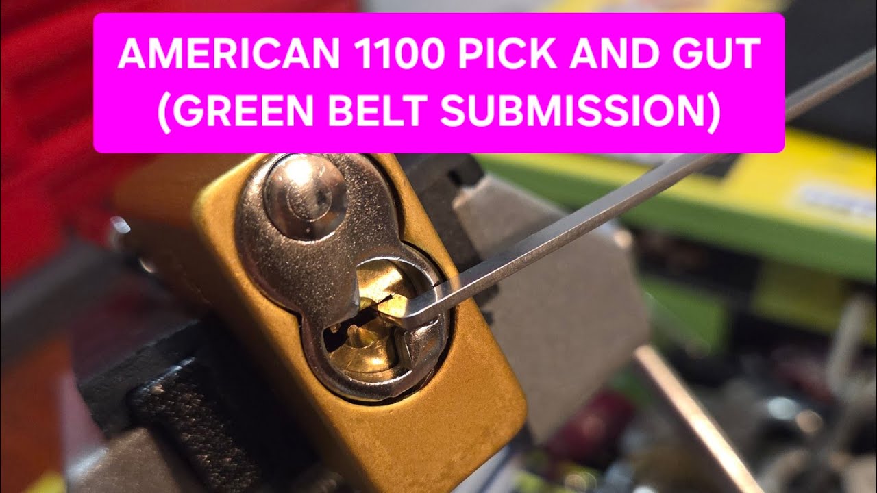 American Lock 1100 Picked and Gutted (LPU Green belt submission part 1)