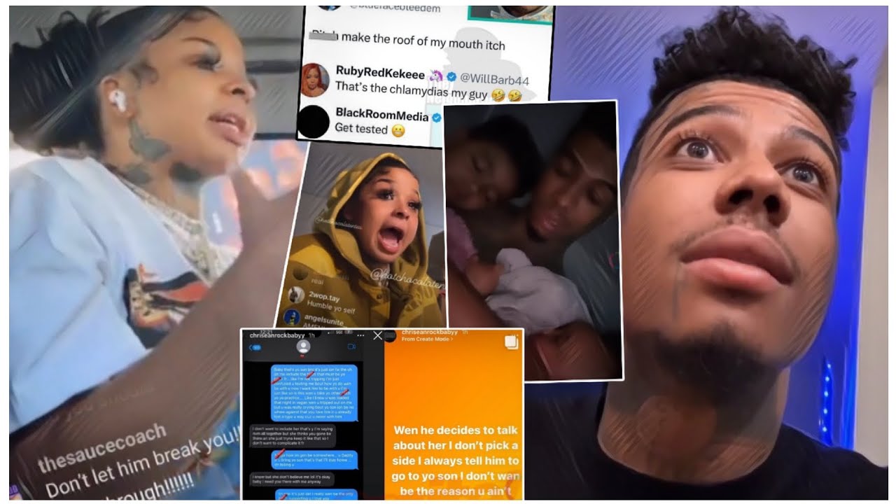 Chrisean EXP0SES Blueface & he drops BABY GENDER on accident?! #chriseanrock #blueface #crazyinlove