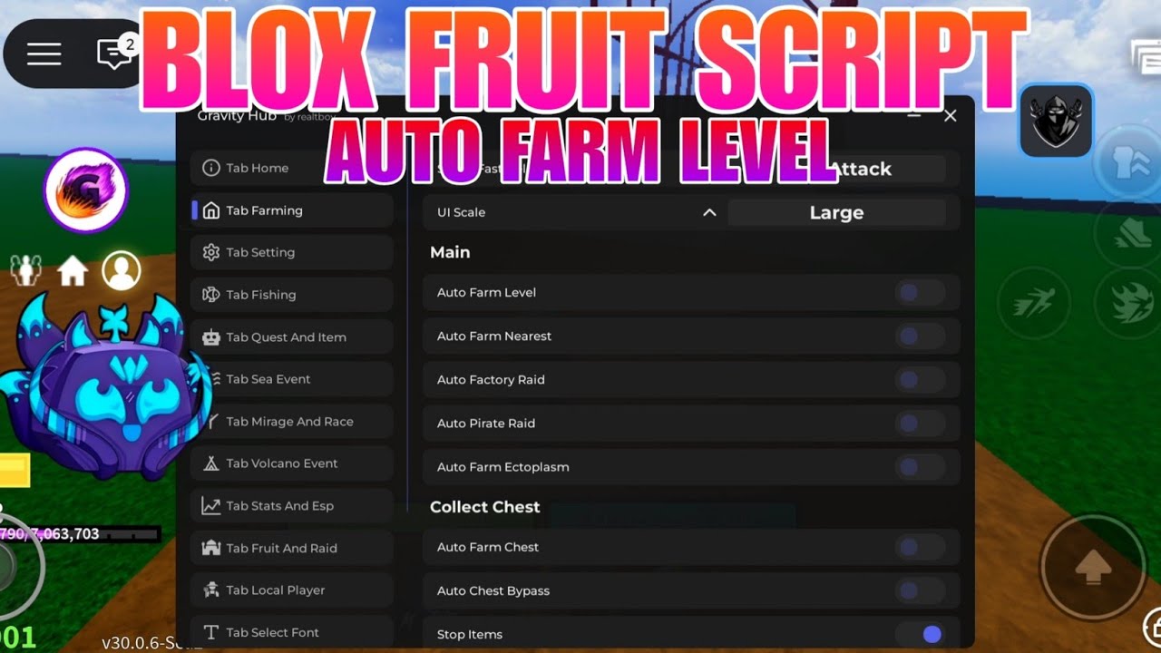Gravity Hub Roblox Script Keyless | Blox Fruits Script Update Best Auto Farm Level