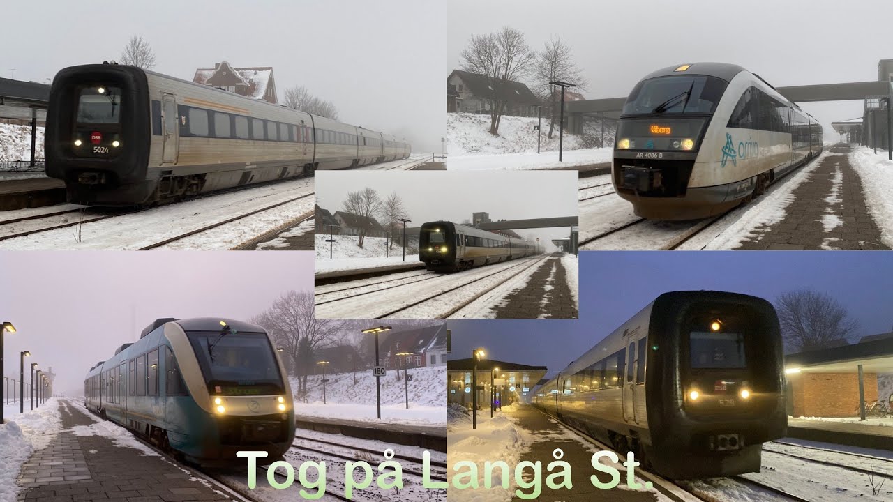 Tog på Langå St. | Trains at Langaa St.