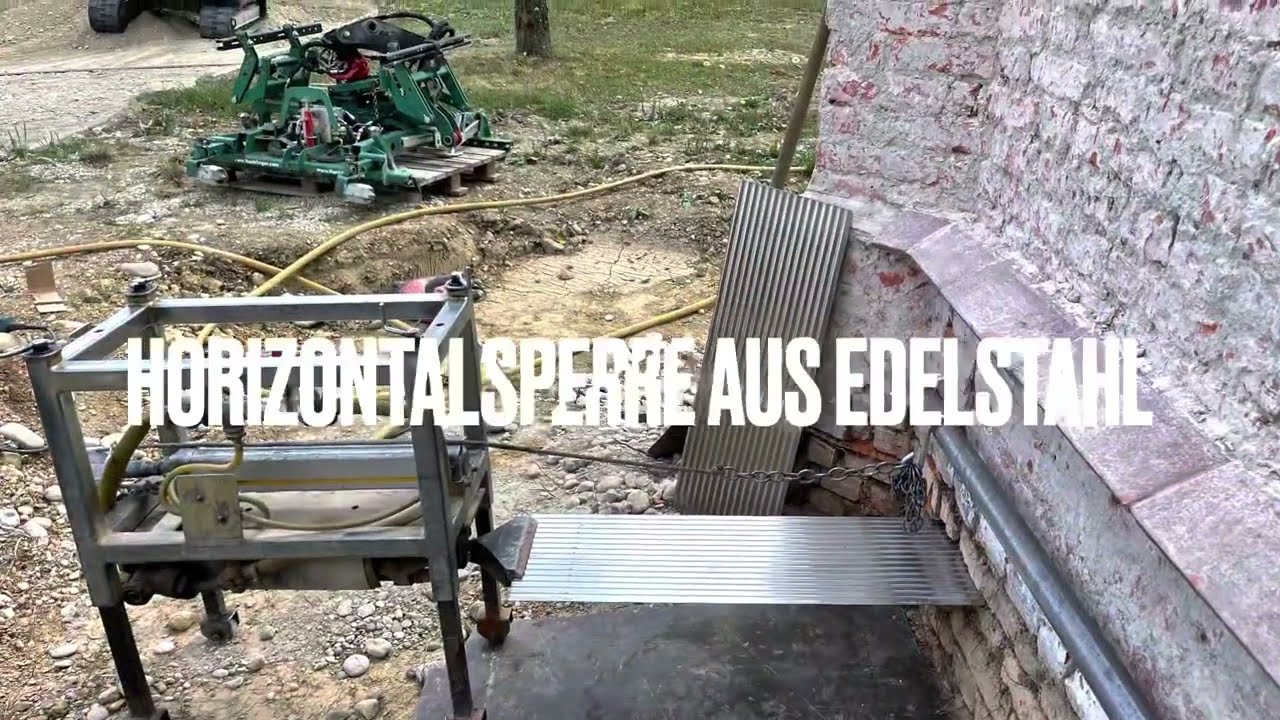 Feuchte Mauern trockenlegen mittels HW Edelstahlplatten