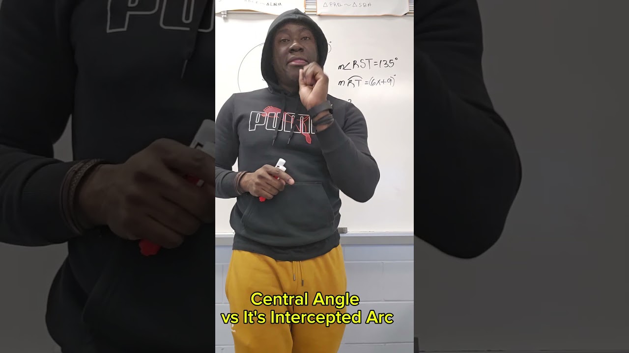 Central Angle Measure vs Intercepted Arc Measure 