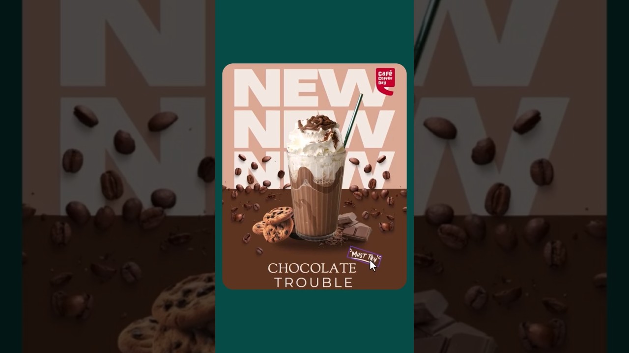 Cafe Coffee Day Poster in Canva