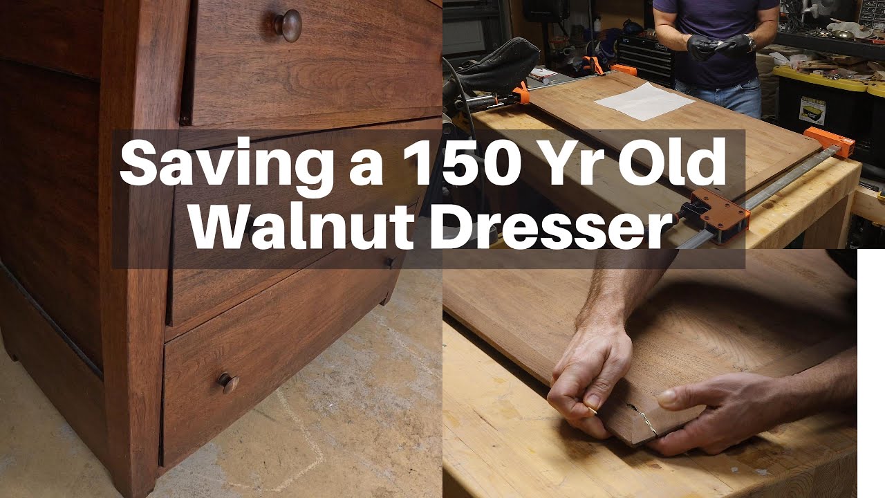 1870's Solid Walnut Dresser Rehab - Ready for the Next 150 Years