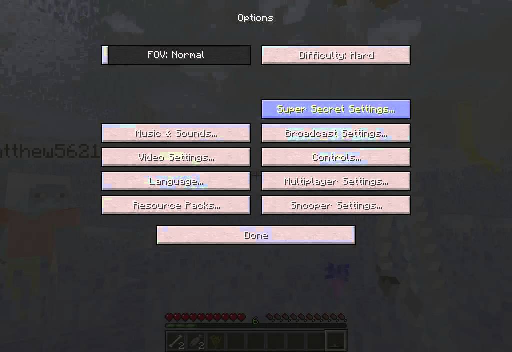 Testing the new Minecraft Super Secret Settings filters