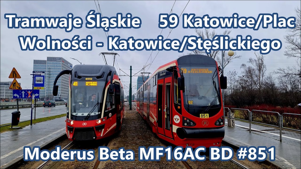 Tramwaje Śląskie - linia 59, Moderus Beta MF16AC BD #851
