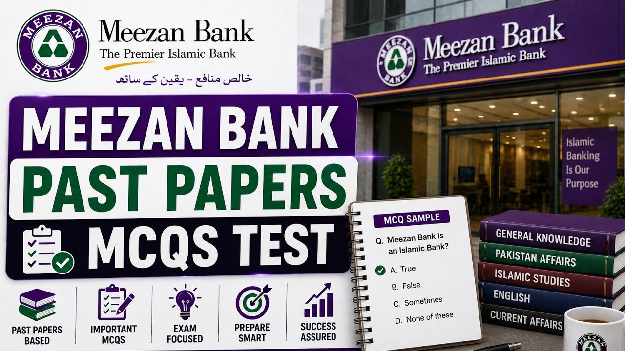 Meezan Bank Past Papers 2026 | Test Preparation MCQs with Answers | Past Papers + Solved MCQs