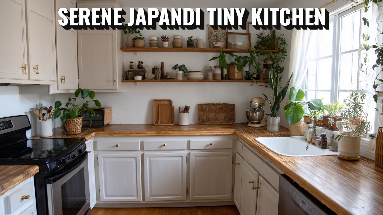 🍃 Japandi Inspirations: Serene Tiny Kitchen Style with Natural Textures