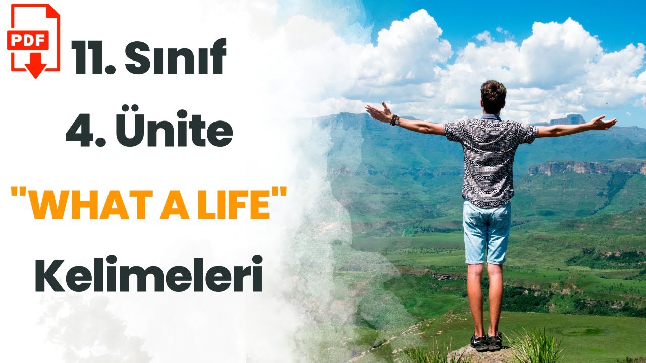 11. SINIF İNGİLİZCE 4. ÜNİTE(WHAT A LIFE!) KELİMELER - QUIZ + PDF