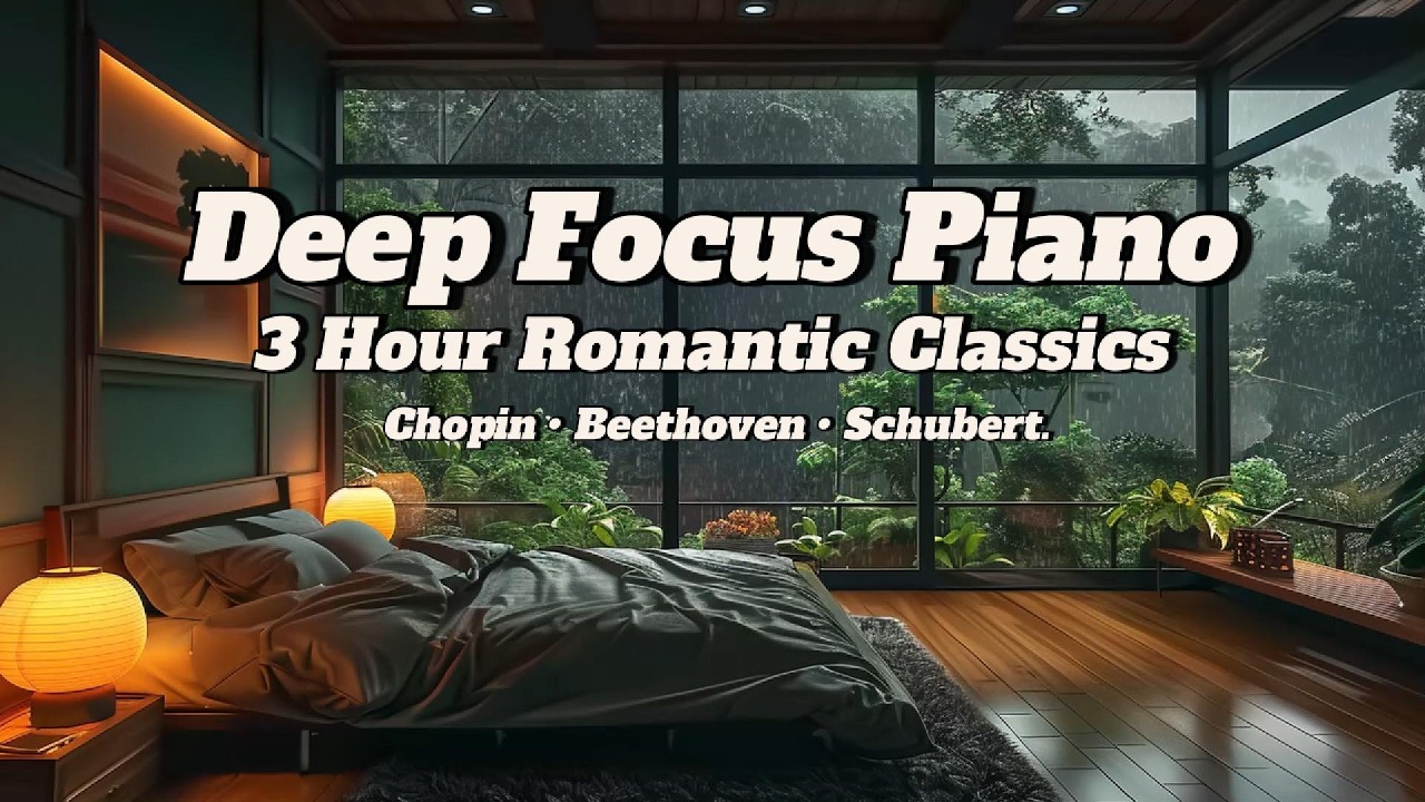 Deep Focus Piano – Romantic Classics for Study & Relaxation (3 Hours)