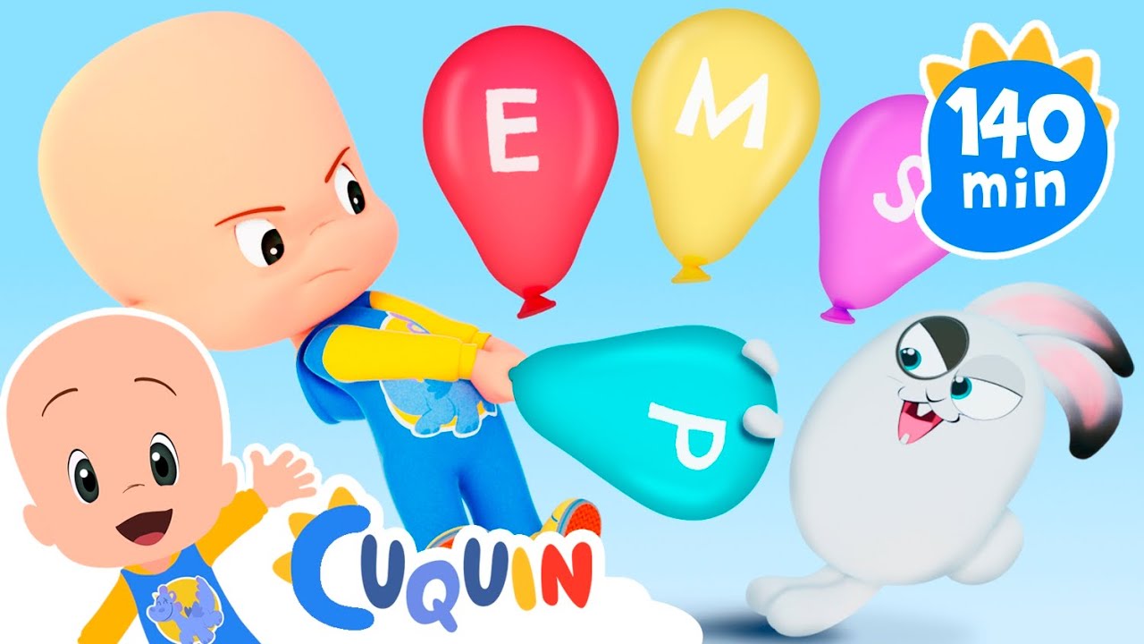 Máquina de bolas! Aprende as cores, os animais e o alfabeto com o Cuquin e Fantasma