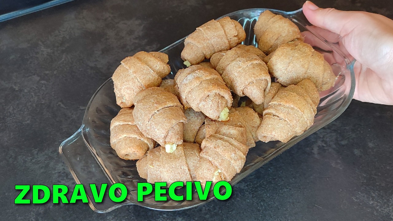 Integralne kiflice sa sirom-BEZ BIJELOG BRAŠNA-Najbolji recept za integralne kiflice-Zdrave kiflice