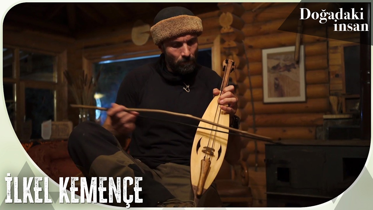 Kızılcık ağacı ve at kılı kullanılarak yapılan el yapımı antik kemençe 🎻 | Doğadaki İnsan 62. Bölüm