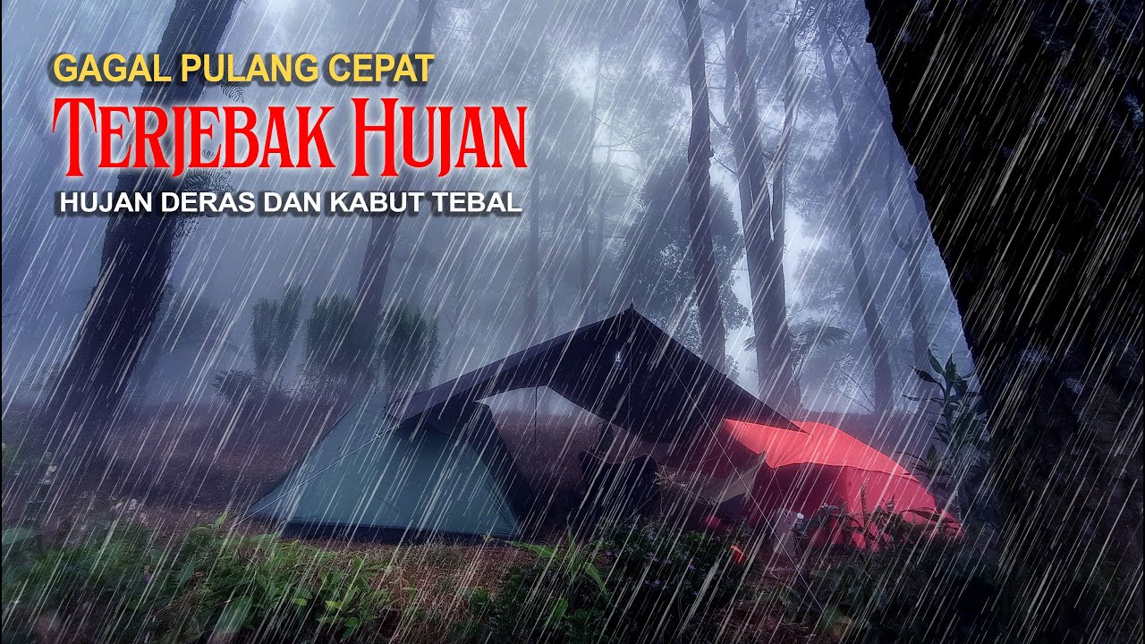 Camping Terjebak Hujan Gagal Pulang Cepat | Kabut Tebal Mencekam