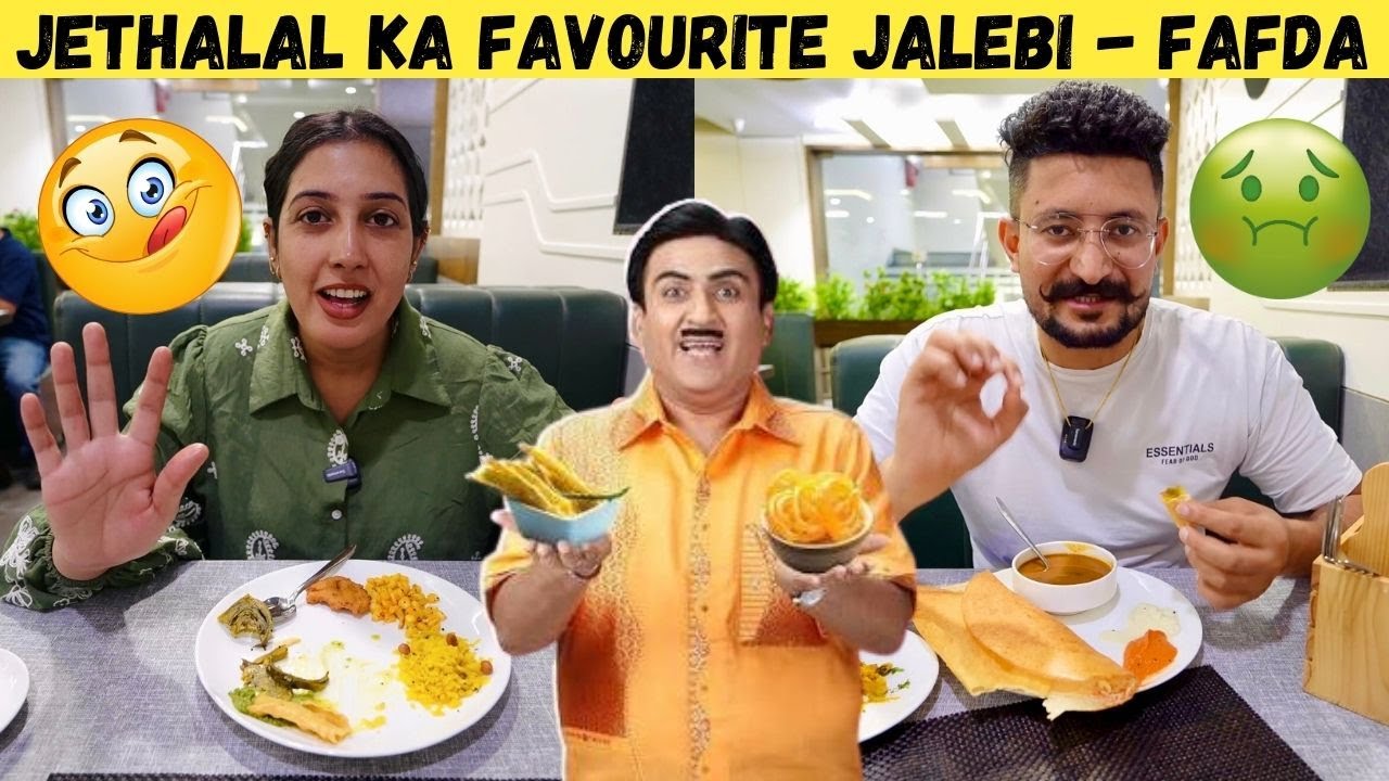 Trying Jethalal ka Favourite Jalebi - Fafda | Unlimited Gujarati Buffet