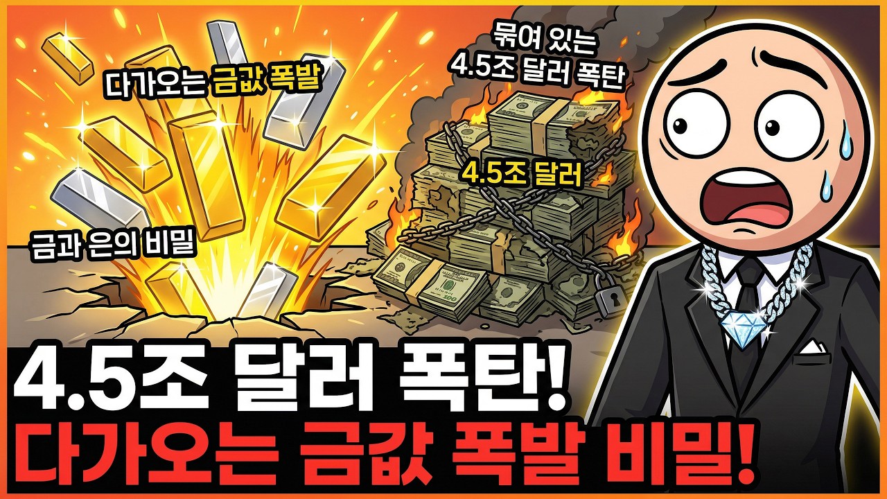 묶여있는 4조 5천억 달러 폭탄 & 다가오는 금값 폭발,  지금 아무도 말해주지 않는 금과 은의 비밀