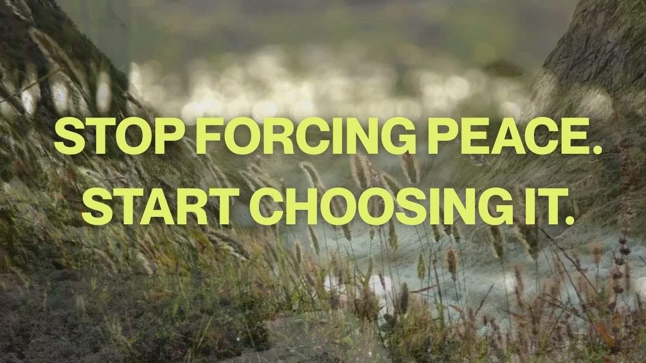 Stop Forcing Peace. Start Choosing It.