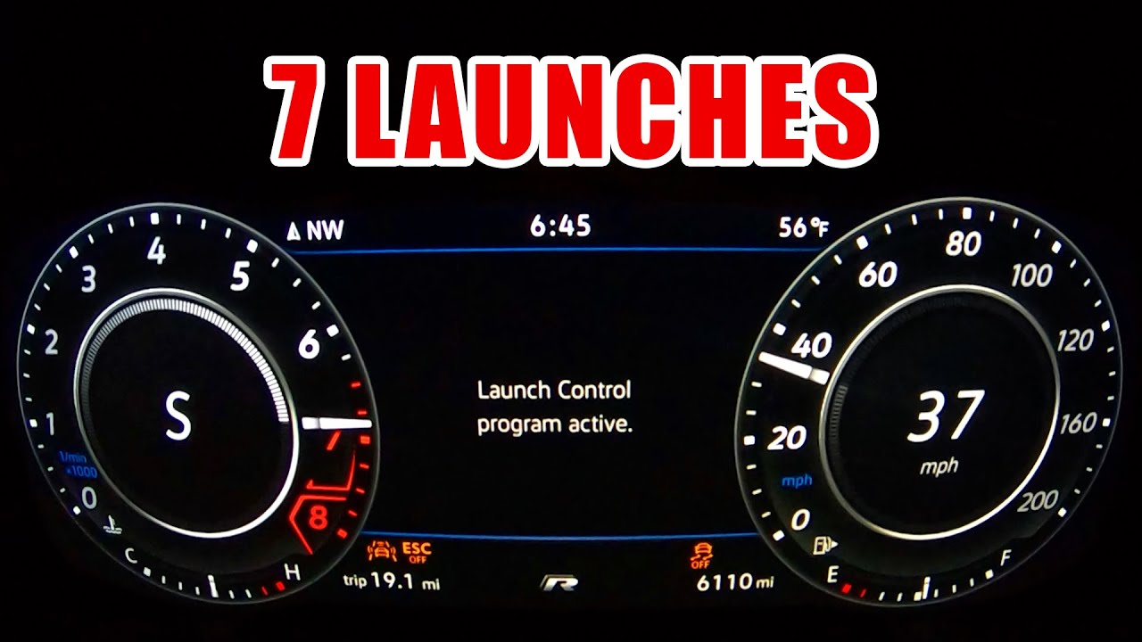 2019 Golf R Stage 2 Launch Control Acceleration MK7.5 | 7 LAUNCHES
