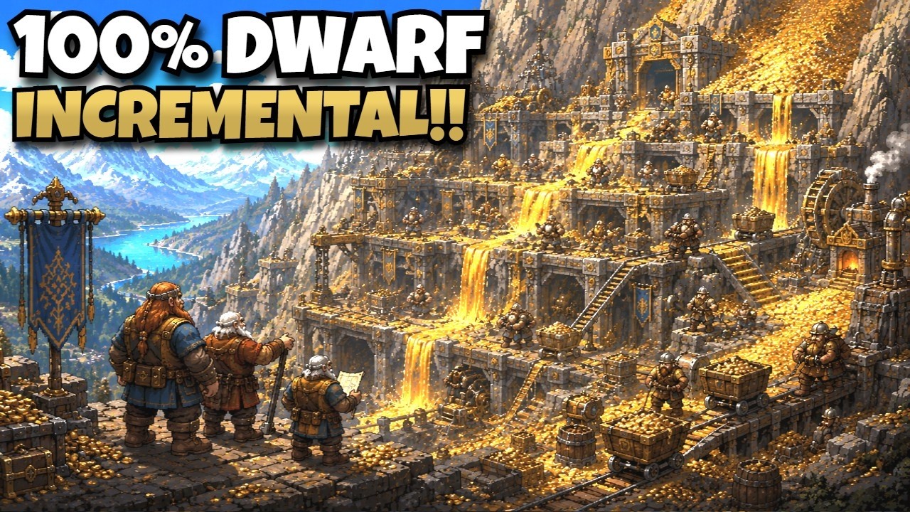I Fully Upgraded my Dwarves to Mine ENTIRE Mountains in Seconds!