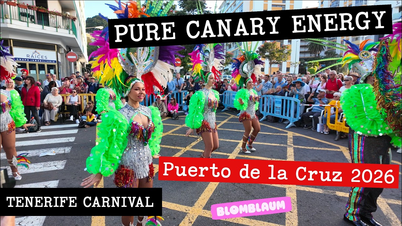 Puerto de la Cruz Carnival 2026 🎭 Tenerife’s Most Colourful Street Festival in February