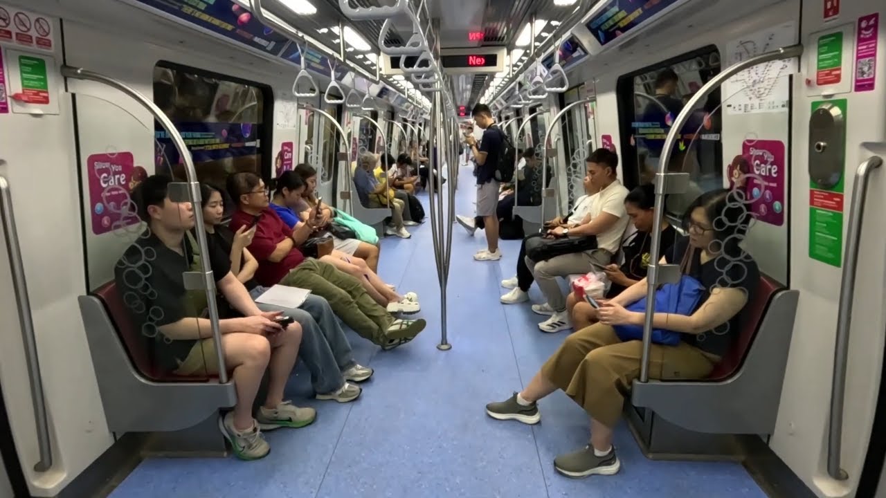 Singapore MRT Ride (TEL) - Bright Hill to Woodlands | 2x Escalator, 1 Elevator | 08/04/25