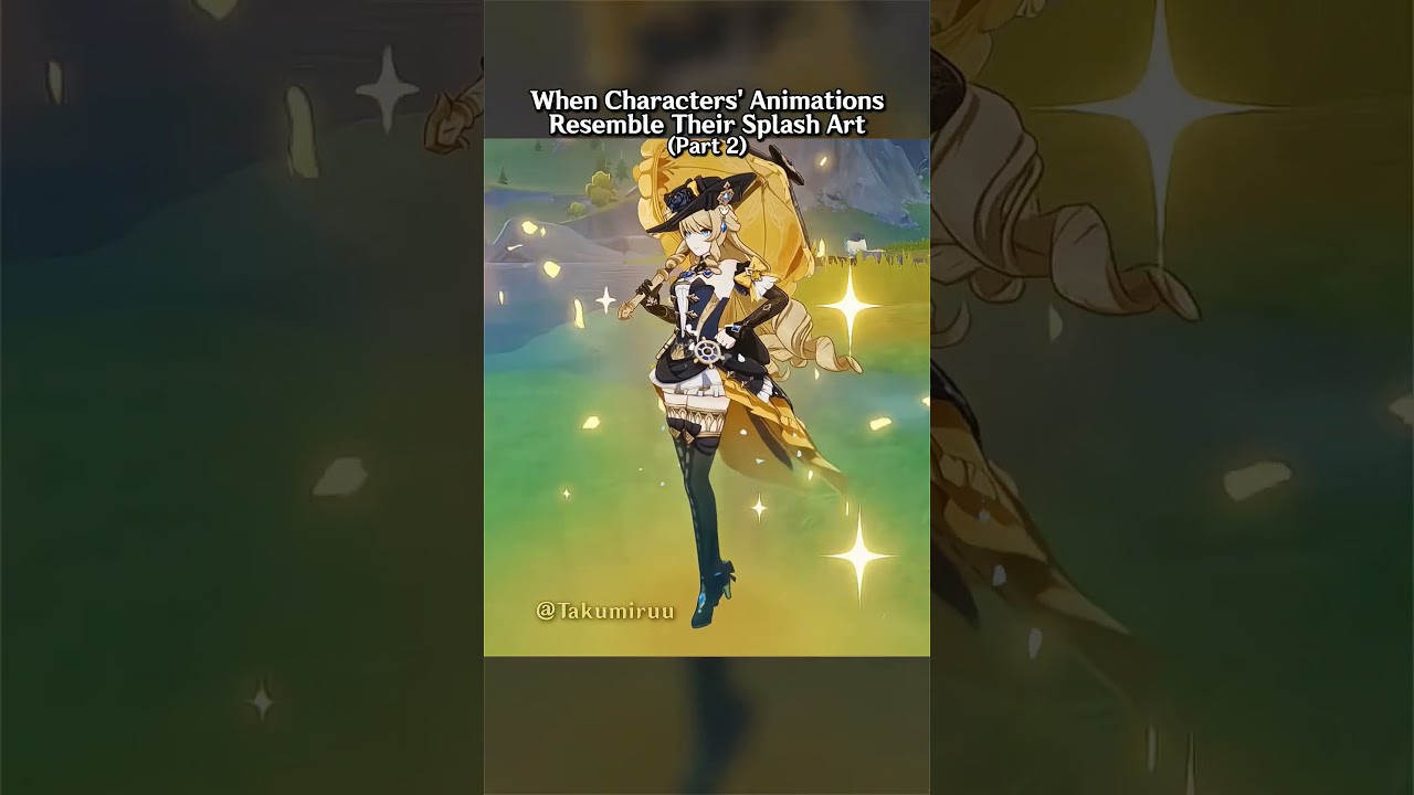 When Genshin Impact Characters' Animations Resemble Their Splash Art Part 2