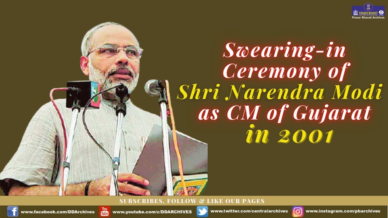 2001 - Narendra Modi takes oath as Gujarat CM for first time