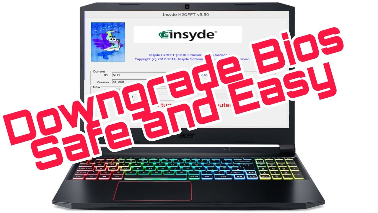 Понижение версии BIOS на ноутбуке Acer