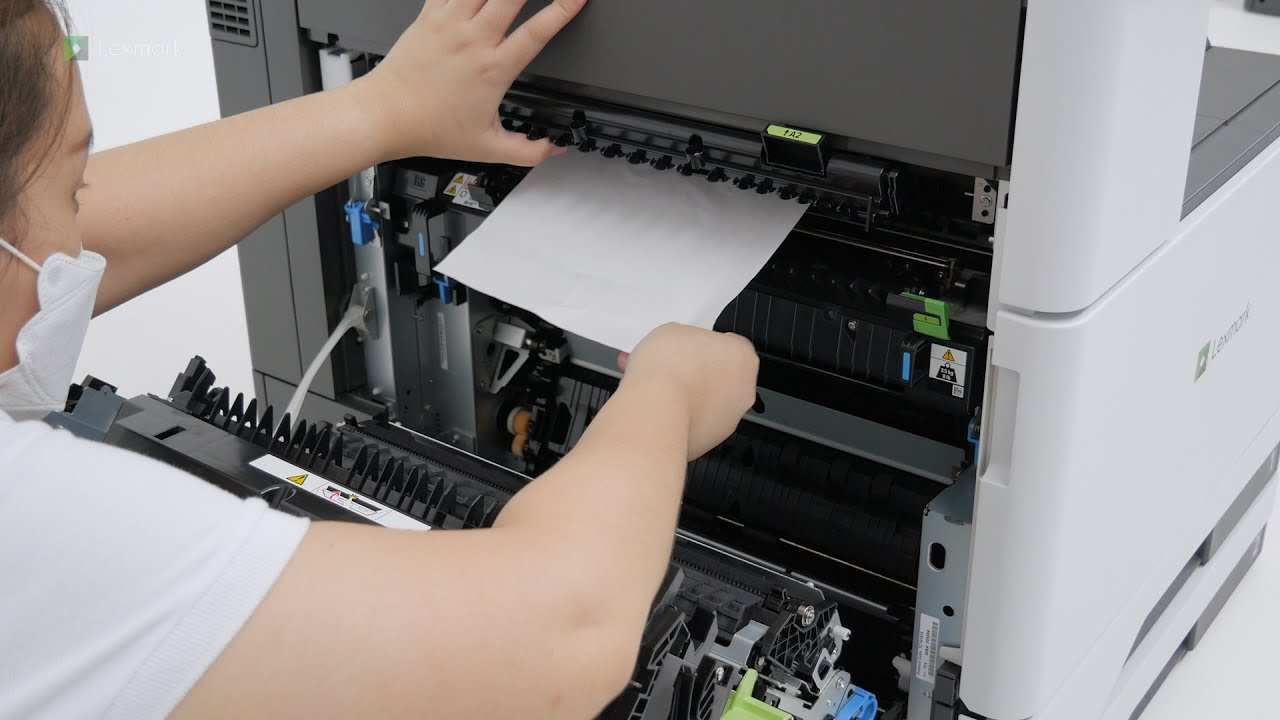 CS943/CX942/CX943/CX944/XC9445/XC9455/XC9465—Paper jam in door A