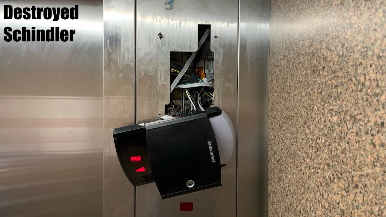 Destroyed Schindler 330a Hydraulic Elevator @ The Fairmont Parking Garage - Fairmont, WV