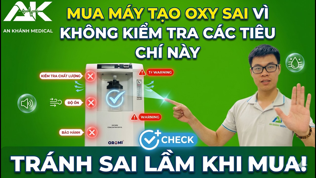 Các tiêu chí cần test kiểm tra khi mua máy tạo oxy cho gia đình
