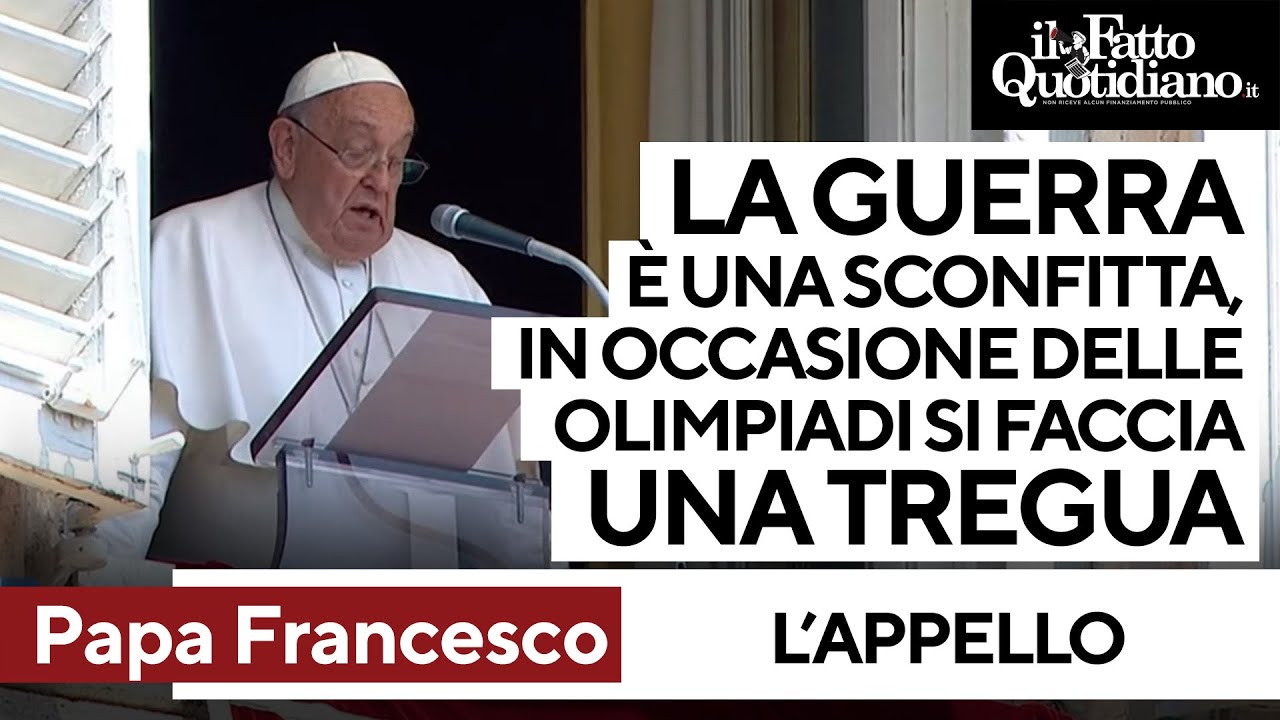 Papa Francesco invoca la tregua olimpica: 