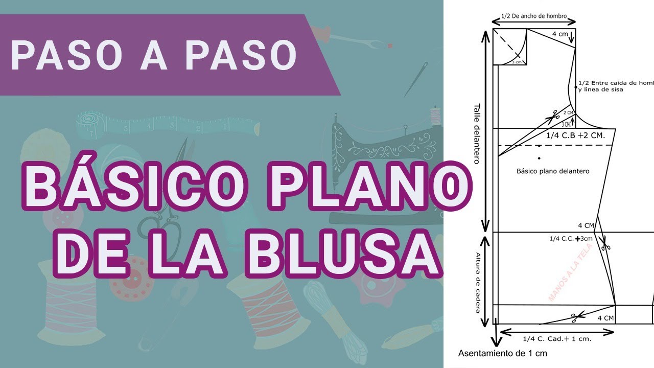 Realiza fácilmente el básico plano de la blusa con este paso a paso