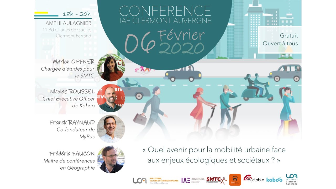 Les enjeux de la mobilité urbaine. Conférence du 6 février 2020