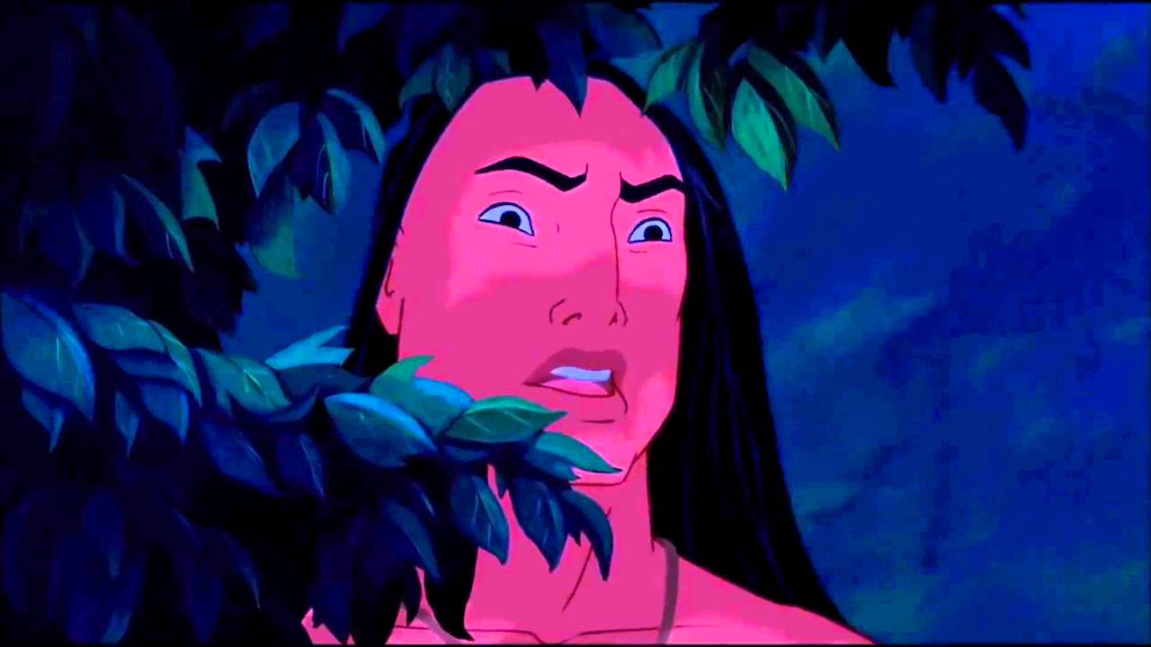 Pocahontas and John Smith first kiss HD