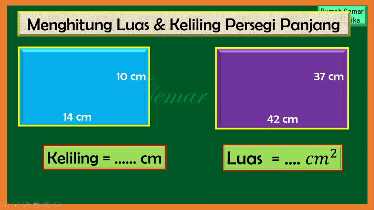 MENGHITUNG LUAS dan KELILING PERSEGI PANJANG