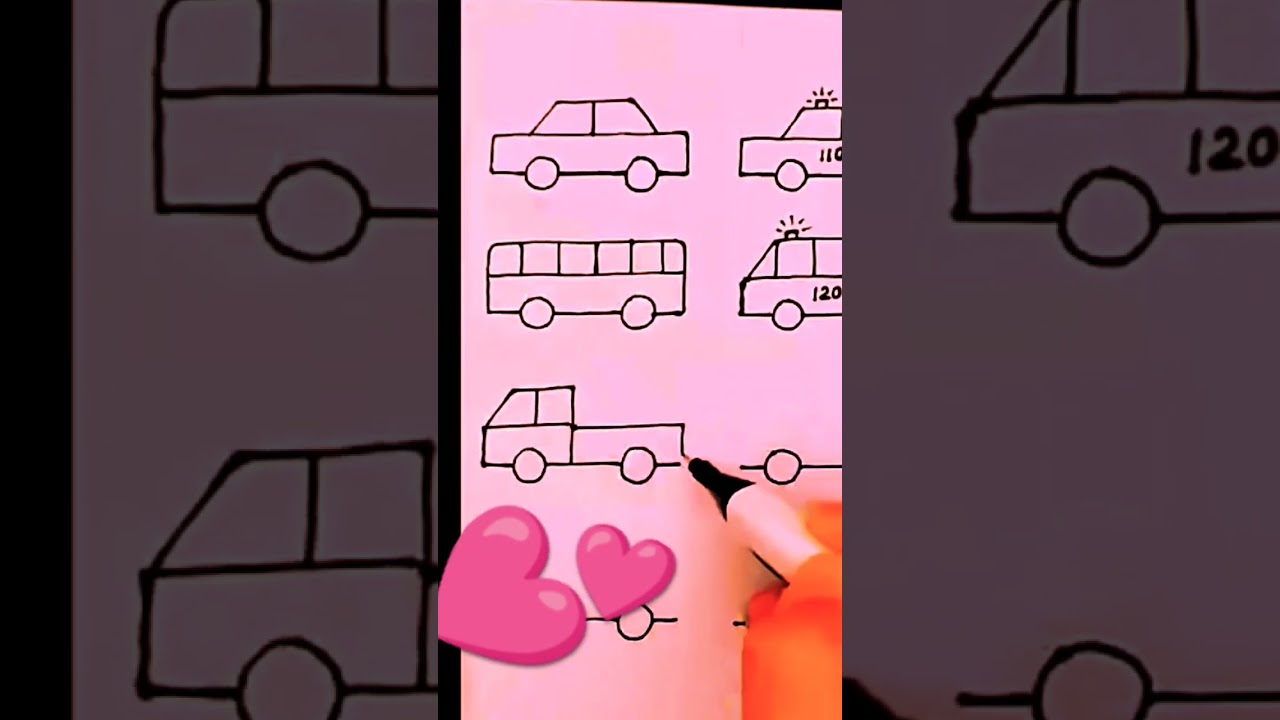Types of transport/Easy drawing of Land Transport/vehicle/means of Land Transport#drawing #art #kids