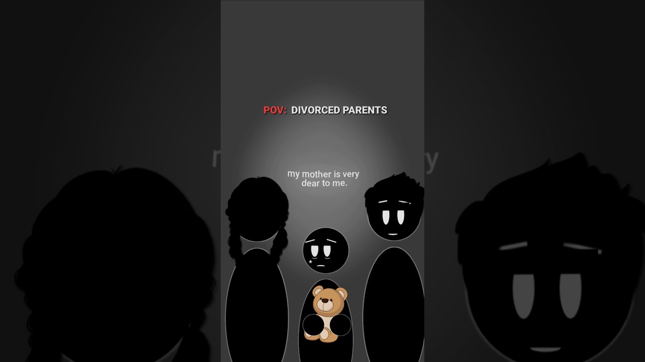 Divorced parents #vent #mentalhealth #sad #divorce #animation #shorts