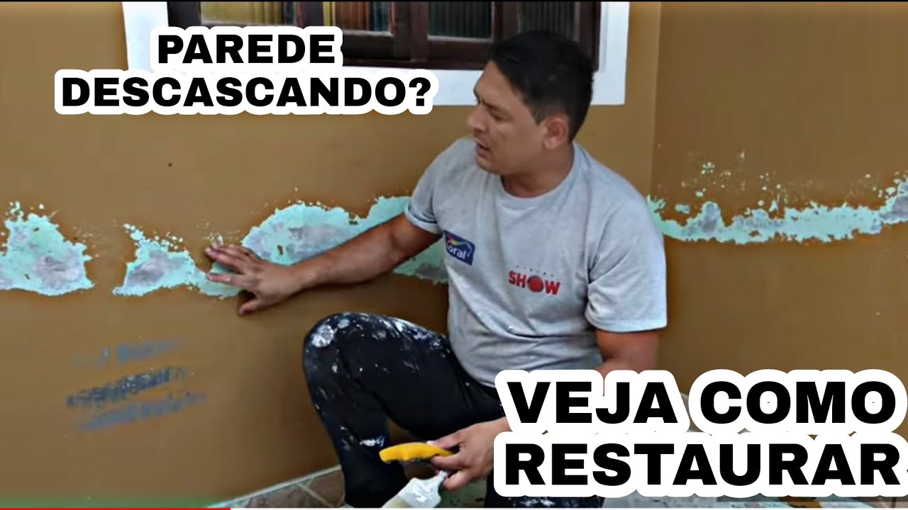 COMO CONSERTAR PAREDE DESCASCANDO #restauração #parede