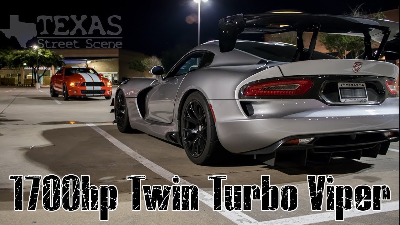 1700hp TWIN TURBO VIPER ACR vs A 4.5 WHIPPLE GT500 vs a NITROUS ZX-10 and a R1M!!!