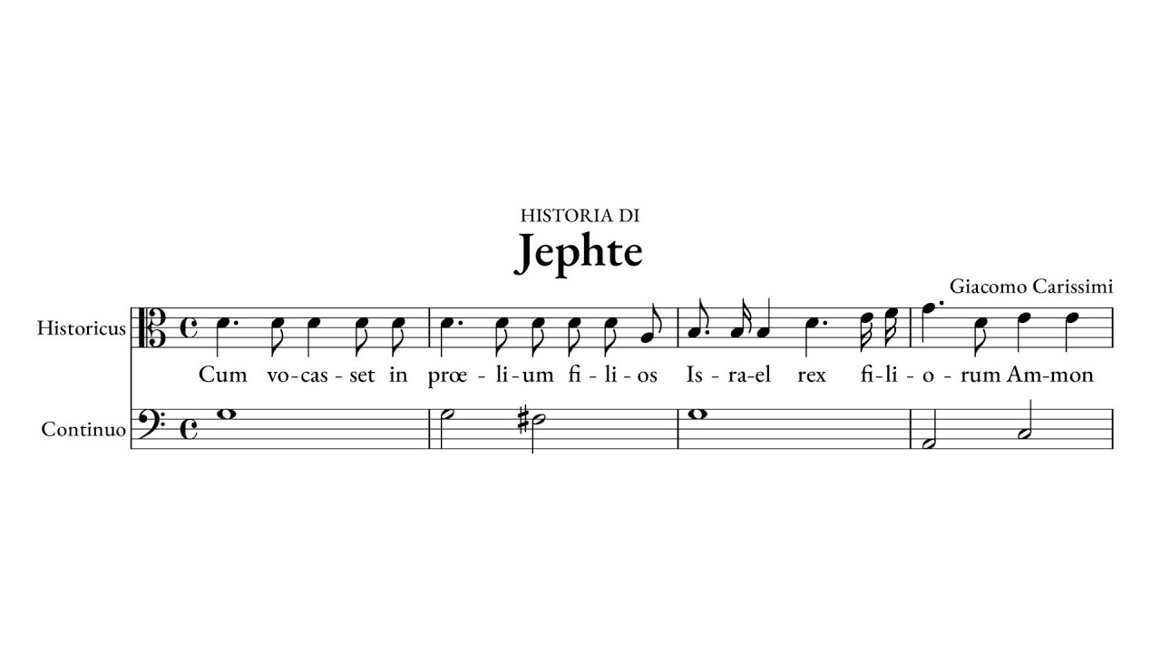 Giacomo Carissimi – Historia di Jephte