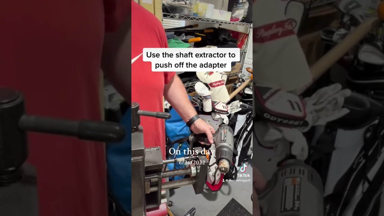How to remove an adapter from a Driver shaft. #golf #clubrepair #golfer