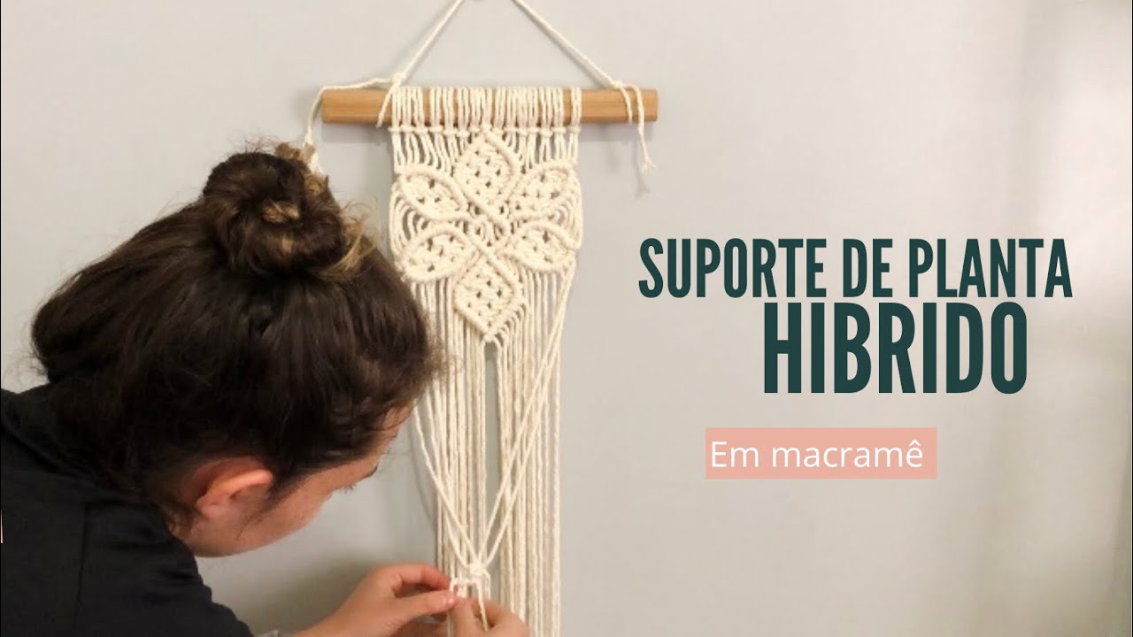DIY Suporte de Planta Híbrido em Macramê | Padrão de Flor em Pétalas