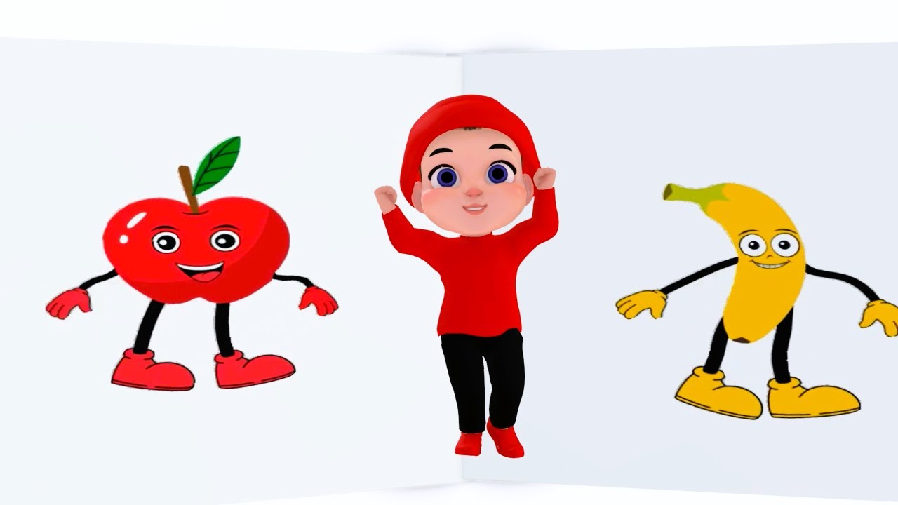Apples and Bananas Song 🍎🍌 | Nursery Rhymes for Kids | Happy Fun Toons