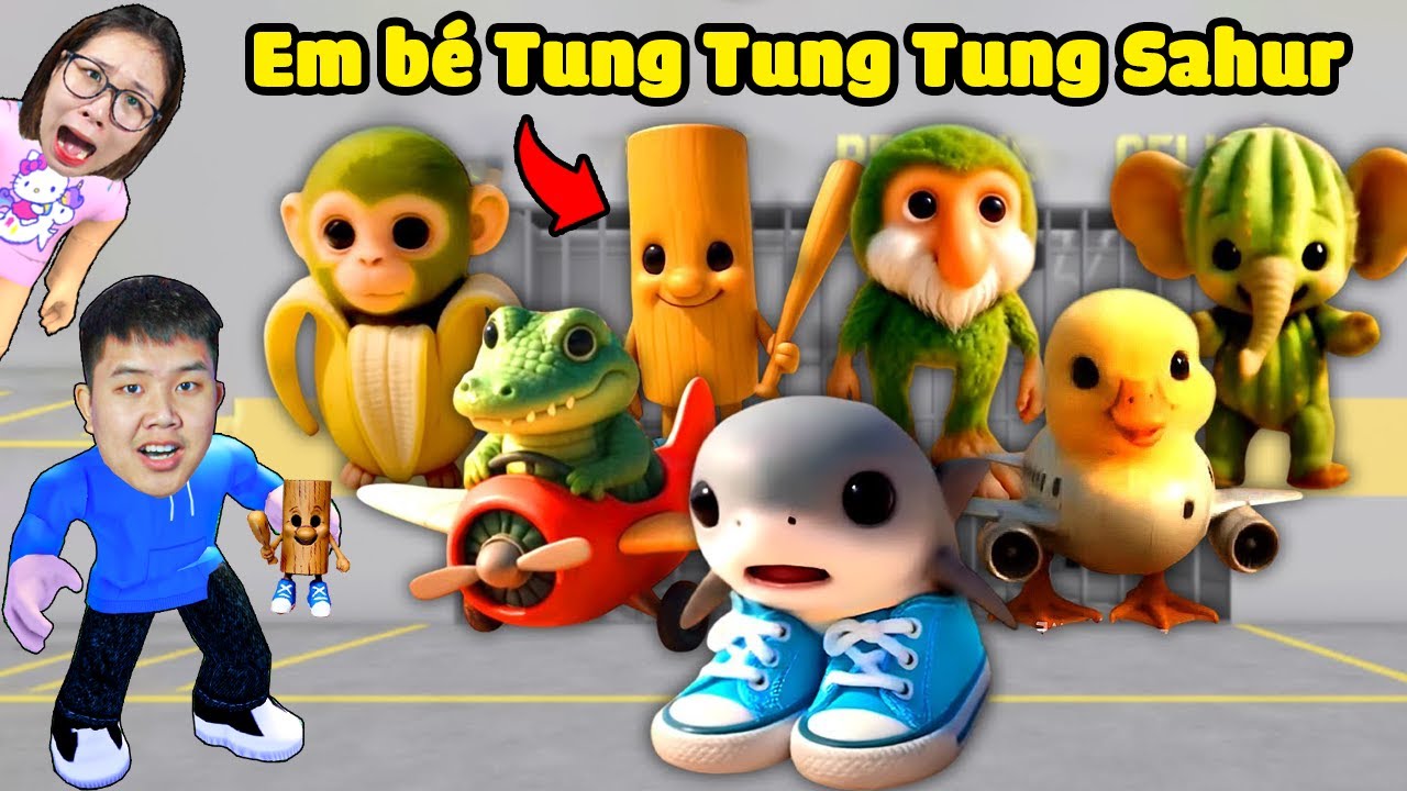 bqThanh & Ốc Tạo Ra Em Bé Tung Tung Tung Sahur Vs Tralalero Tralala Vs Brainrot Siêu Cute