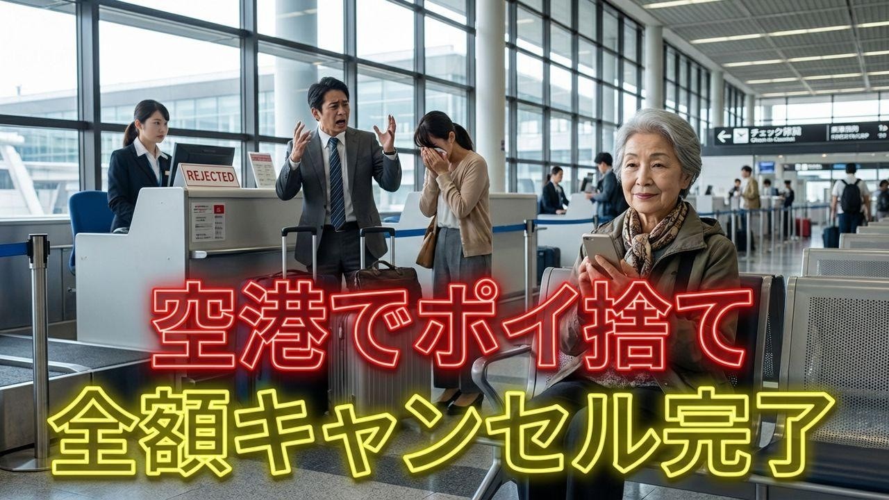 「旅費だけ置いて帰れ」200万援助の私を空港で捨てた息子夫婦。全額即キャンセルした私の反撃