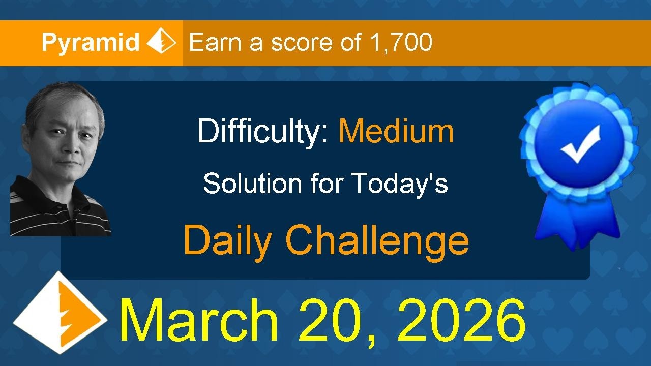 Microsoft Solitaire Collection: Pyramid - Medium - March 20, 2026
