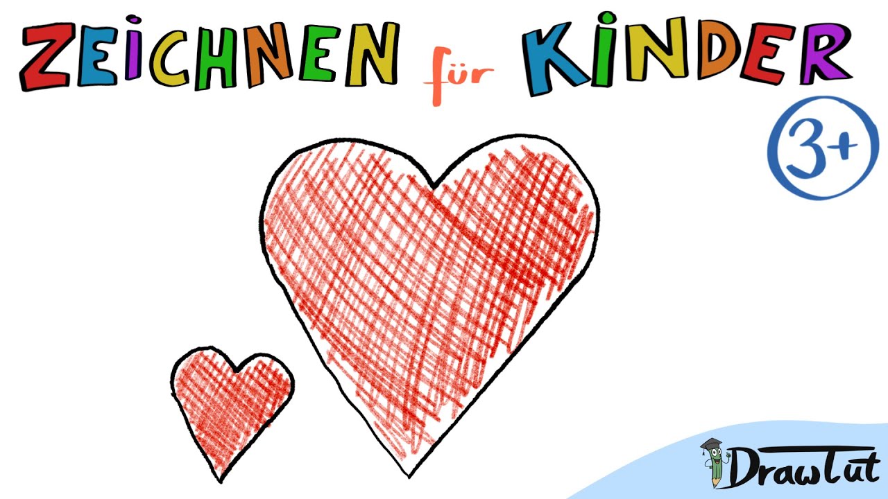 Herz Zeichnen | Tobis Malschule | 3+ | Malen und Zeichnen lernen f&uuml;r Kinder