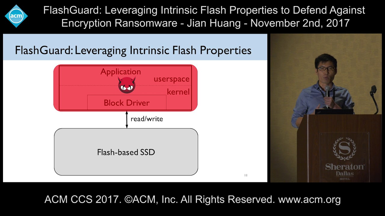 ACM CCS 2017 - FlashGuard: Leveraging Intrinsic Flash Properties to Defend [...] - Jian Huang